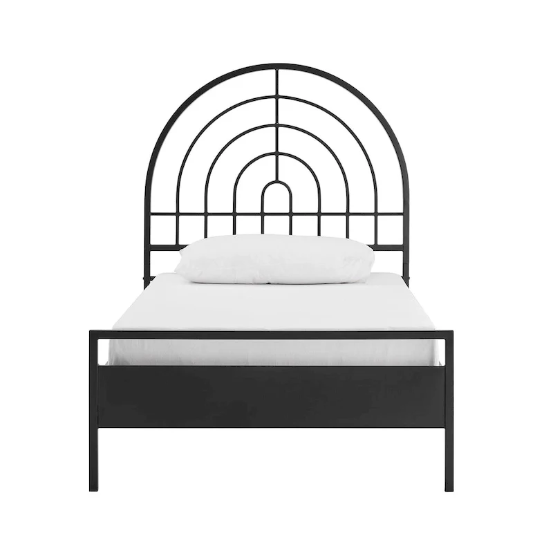 Walker Edison Modern Metal Arch Twin Bed Frame