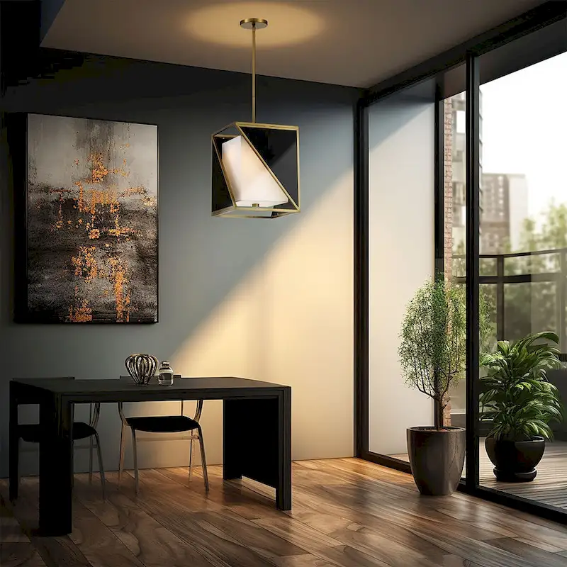 Metropolitan Aspect White Coal and Soft Brass LED Lights Pendant