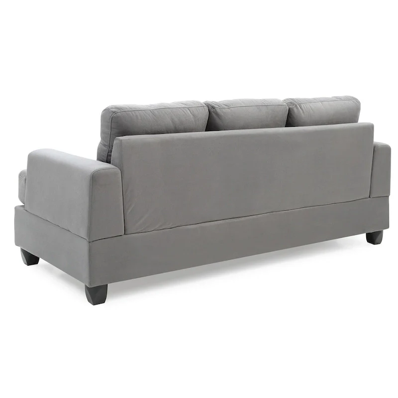 Sandridge 79 in. W Flared Arm Microfiber Straight Sofa - 34L x 79W x 36H