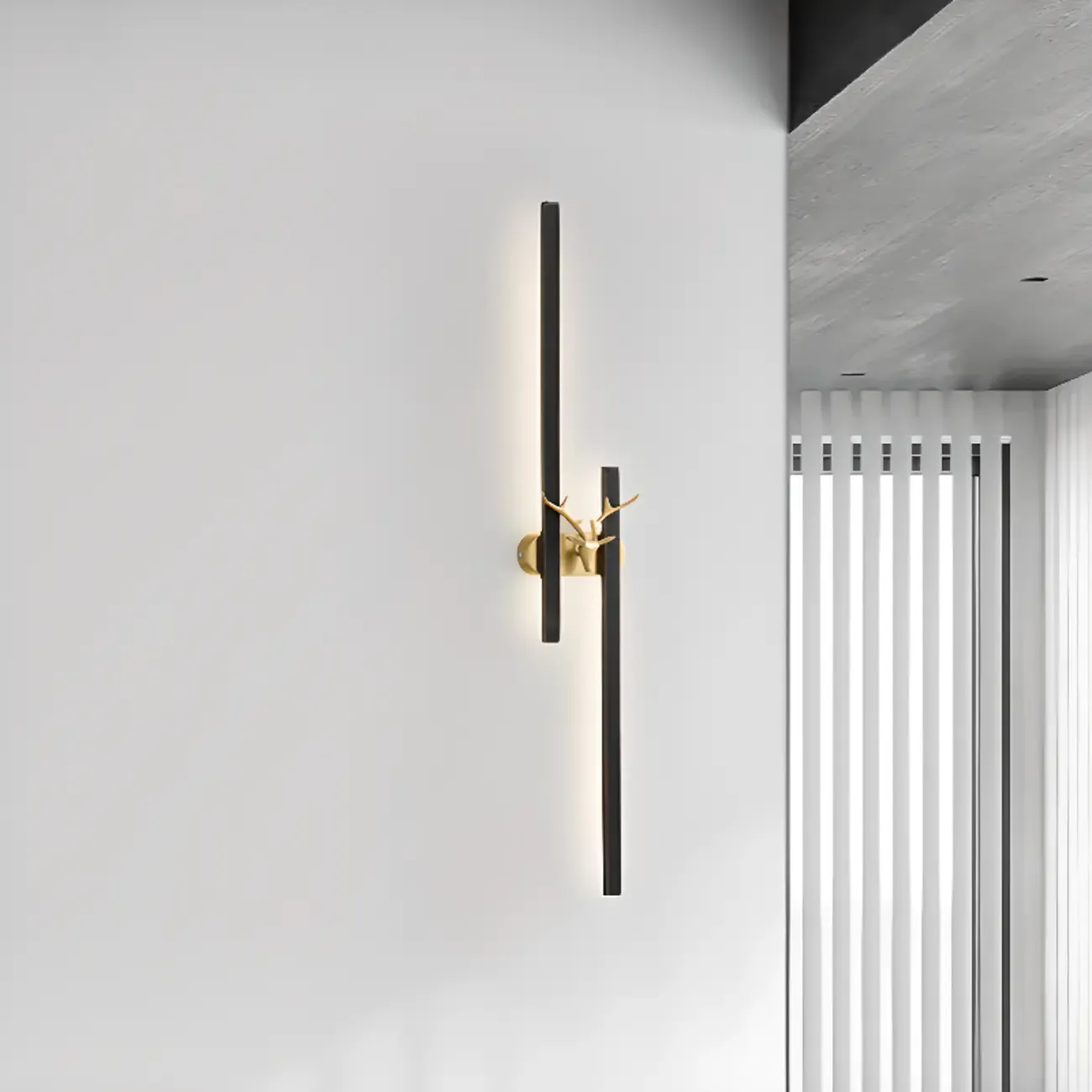 Modern Linear 2-Light LED Wall Sconce Dimmable for Indoor
