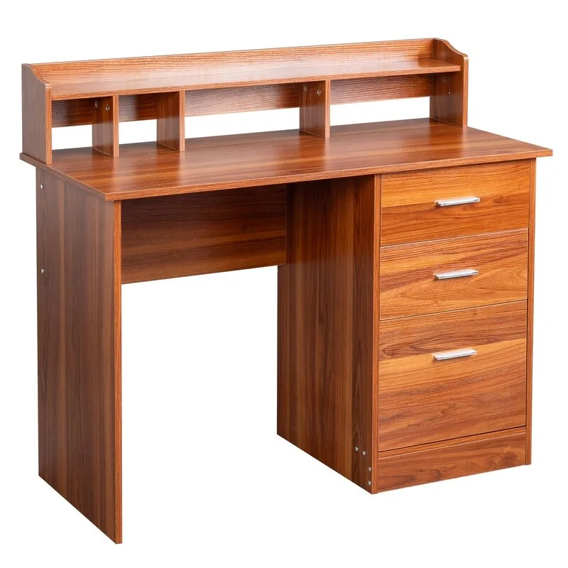 43.31 3 Drawers Wooden Computer Desk with Letter File Cabinet