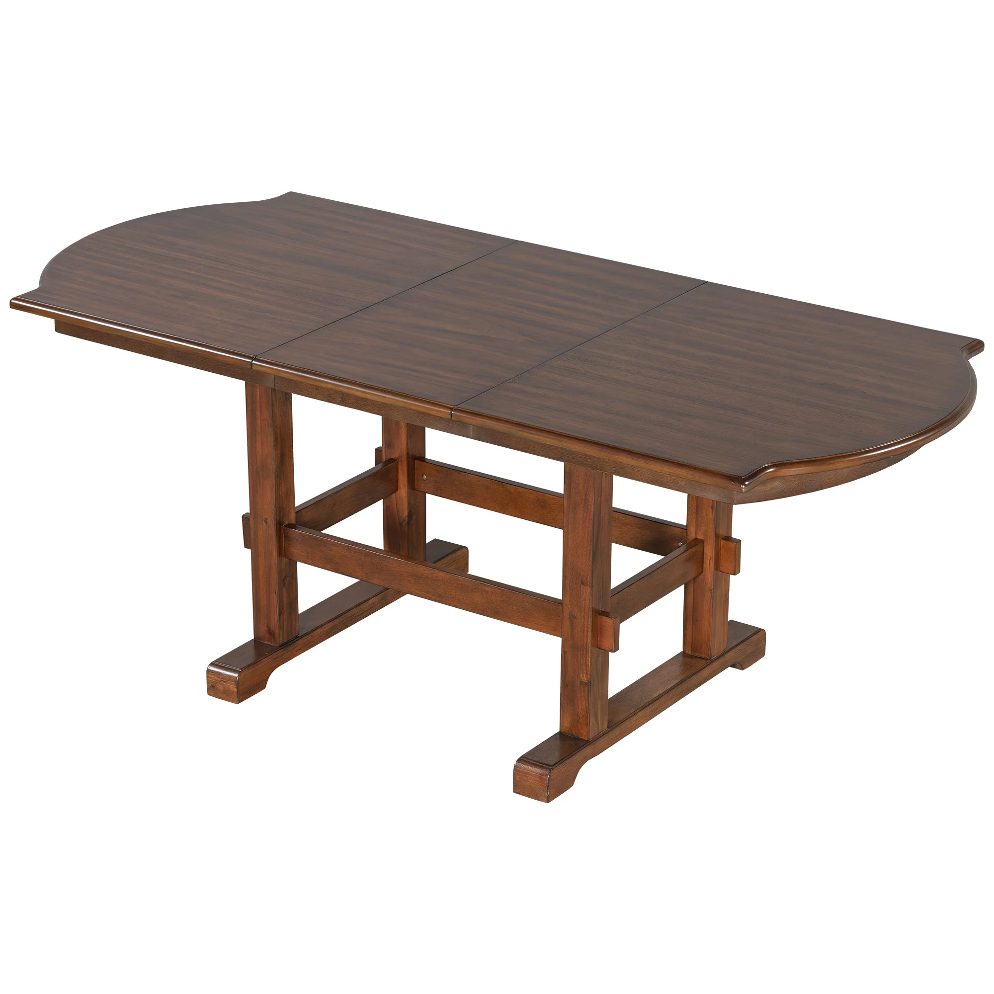 Traditional Farmhouse 6 Pieces 78 Extendable Dining Table Set with Bench