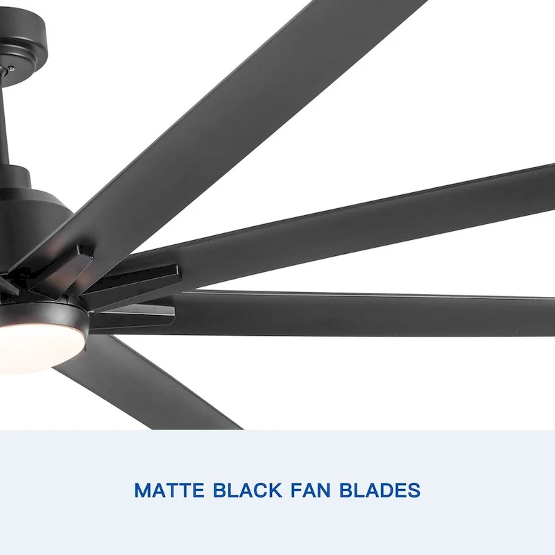72  Integrated LED Light Ceiling Fan with Black ABS Blade