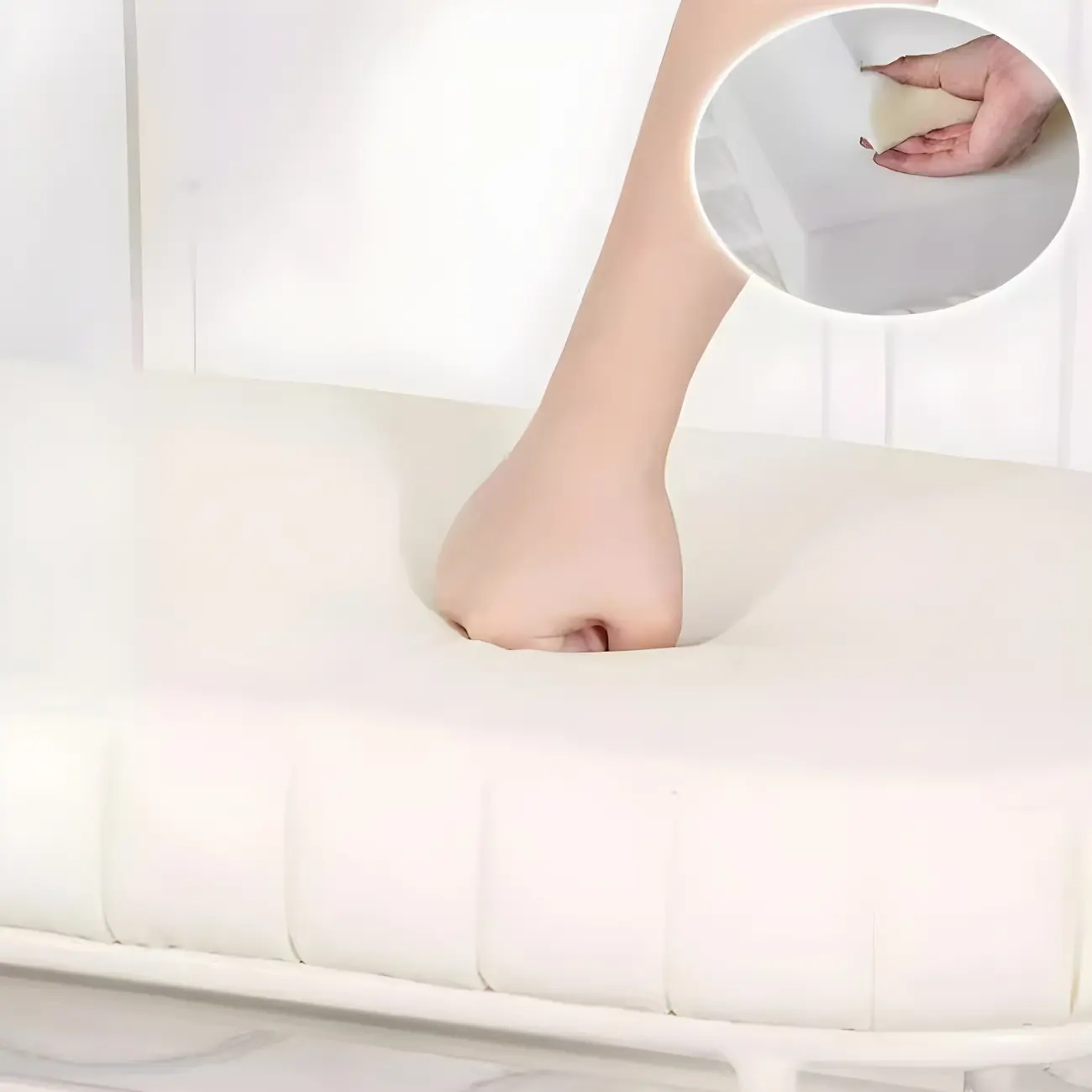 Elegant Oval Metal Cushioned Shoe Rack Bench