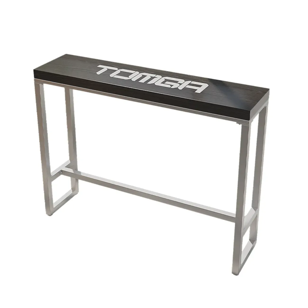 Steampunk Midnight Black Bar Table Set with Backless Stools