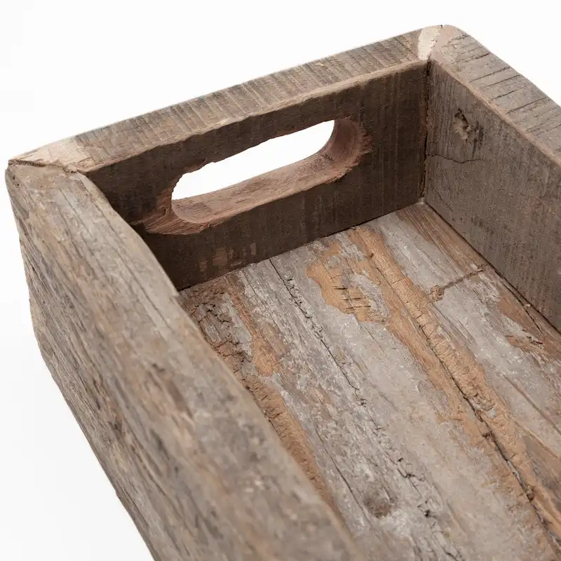 Vernon Brown Reclaimed Wood Rectangular Tray (Small)