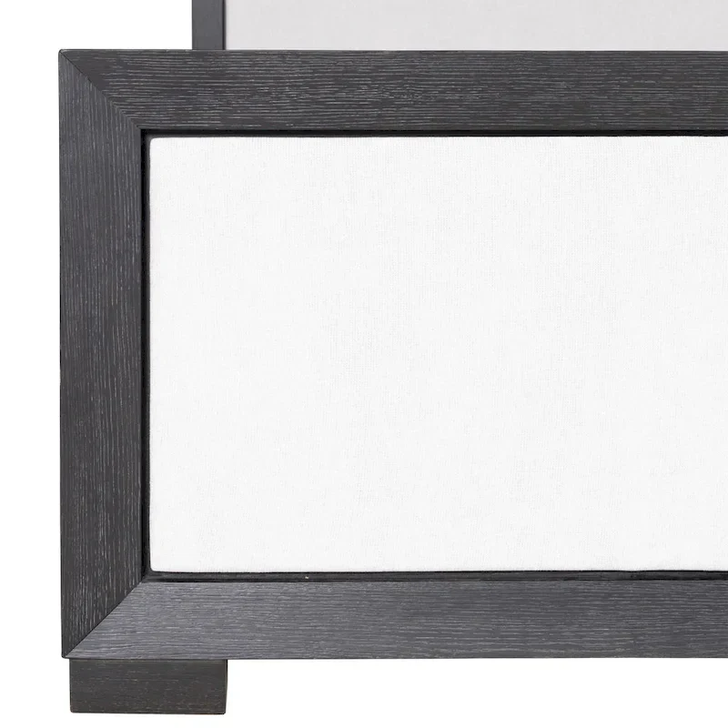 Furniture of America Durem II Modern Classic Solid Wood Fabric Panel Bed