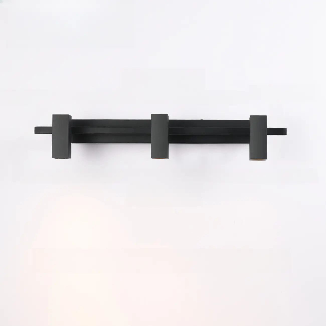 3-Light Rectangle Adjustable Black Vanity Lights