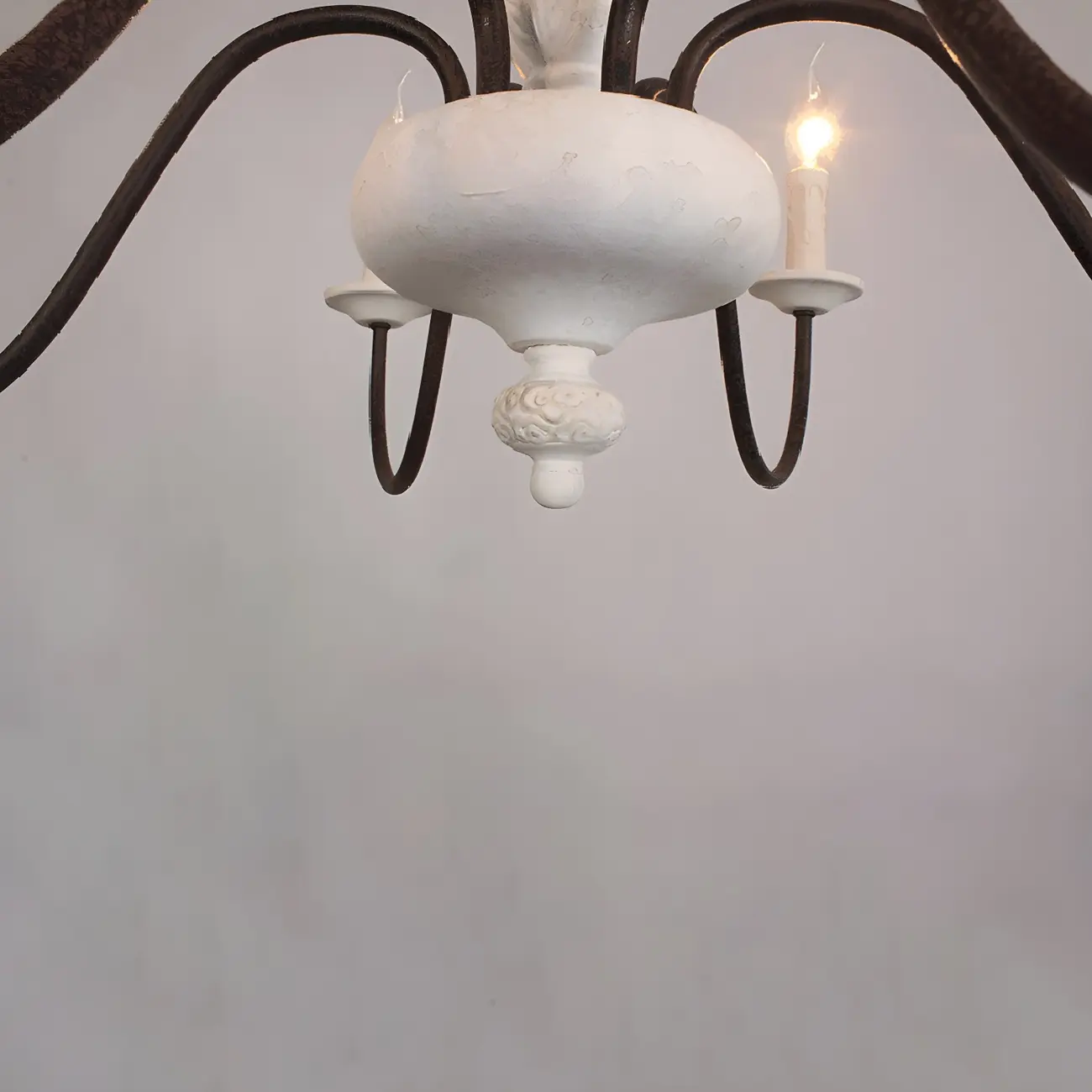 Traditional Adjustable 6-light Empire Wood Candelabra Chandelier