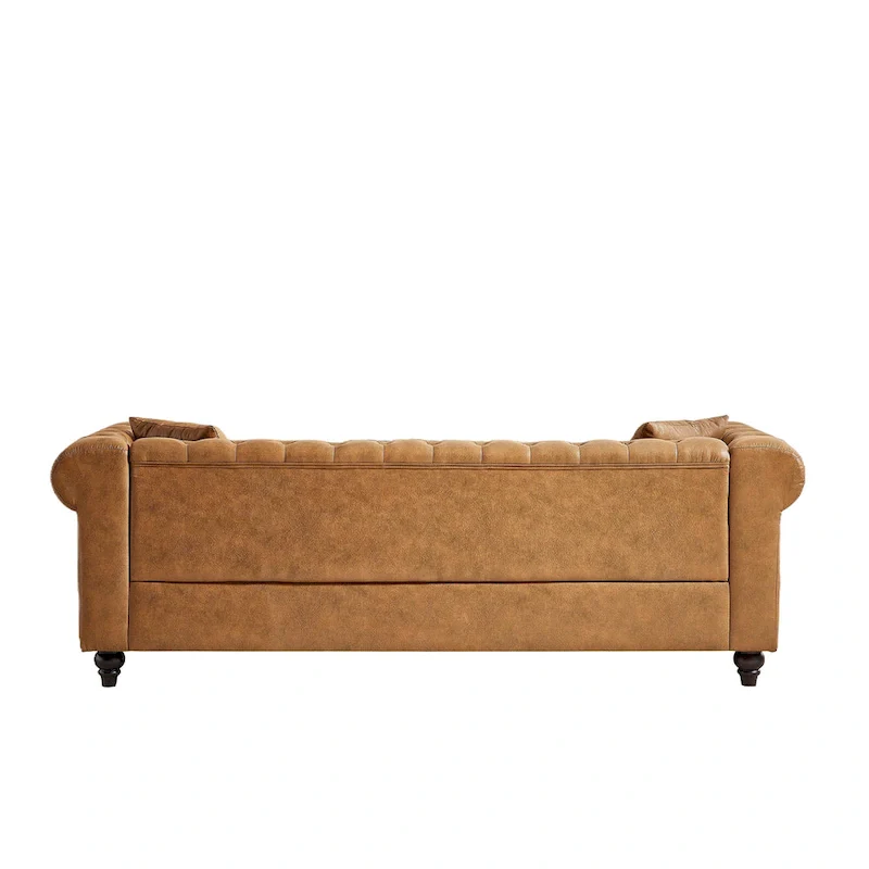 Chesterfield 85.5 Tech Fabric 3-seater Sofa with Cushions