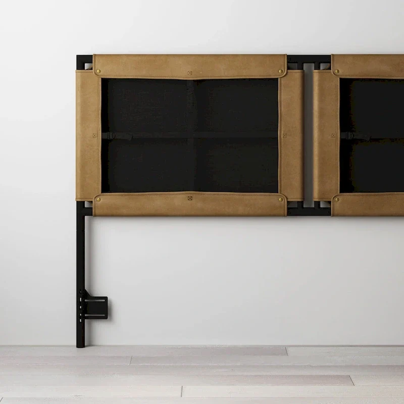 Nathan James Aspen Bed Headboard, Boucle Upholstered Headboard with Matte Metal Frame