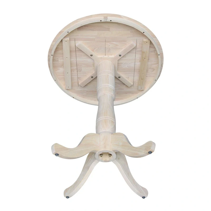 International Concepts Unfinished 36-inch Round Bar-height Pedestal Table