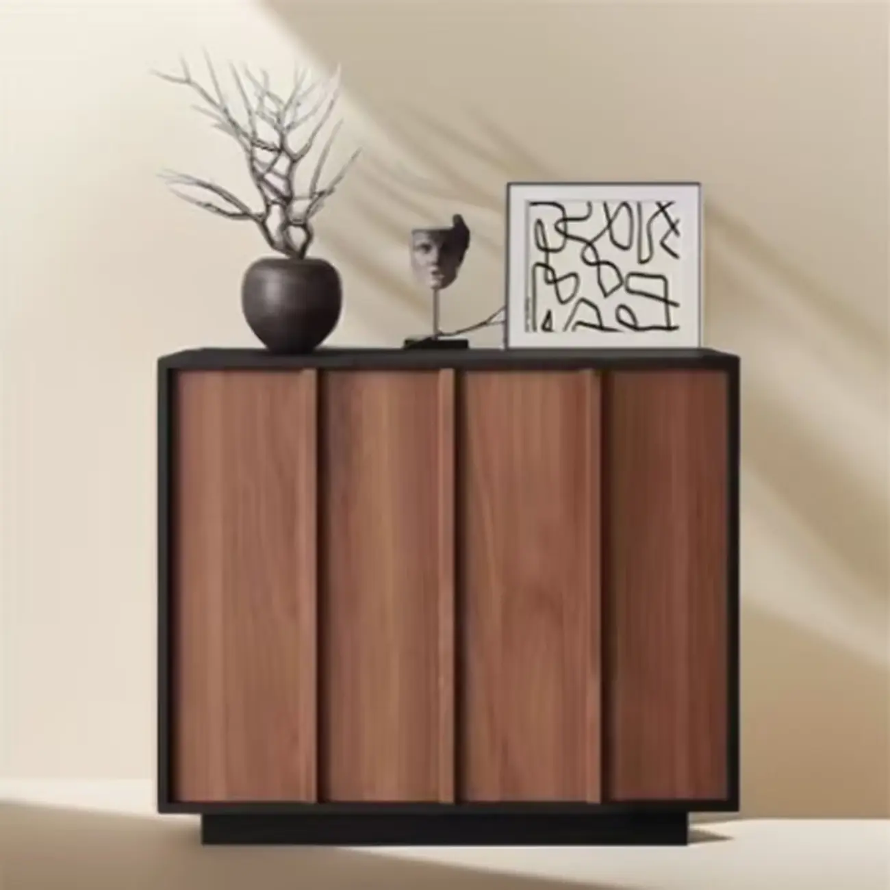 Modern Wood Buffet with Alterable Shelves