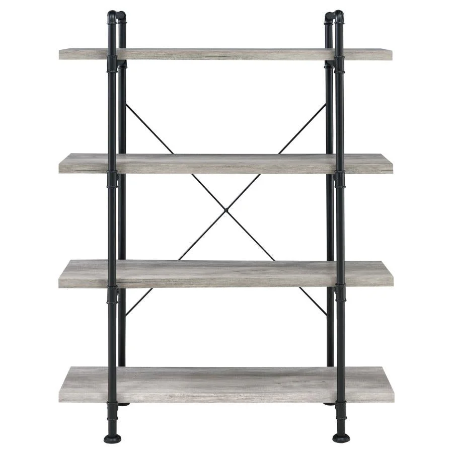 Industrial Grey Driftwood Bookcase