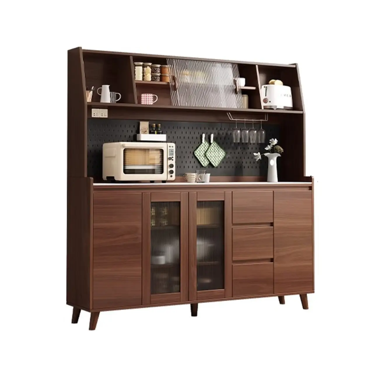 Modern Slab Stone Countertop Kitchen Sideboard