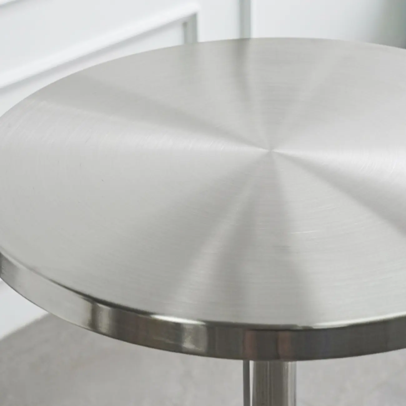 Industrial Silver Stainless Steel Bar Table