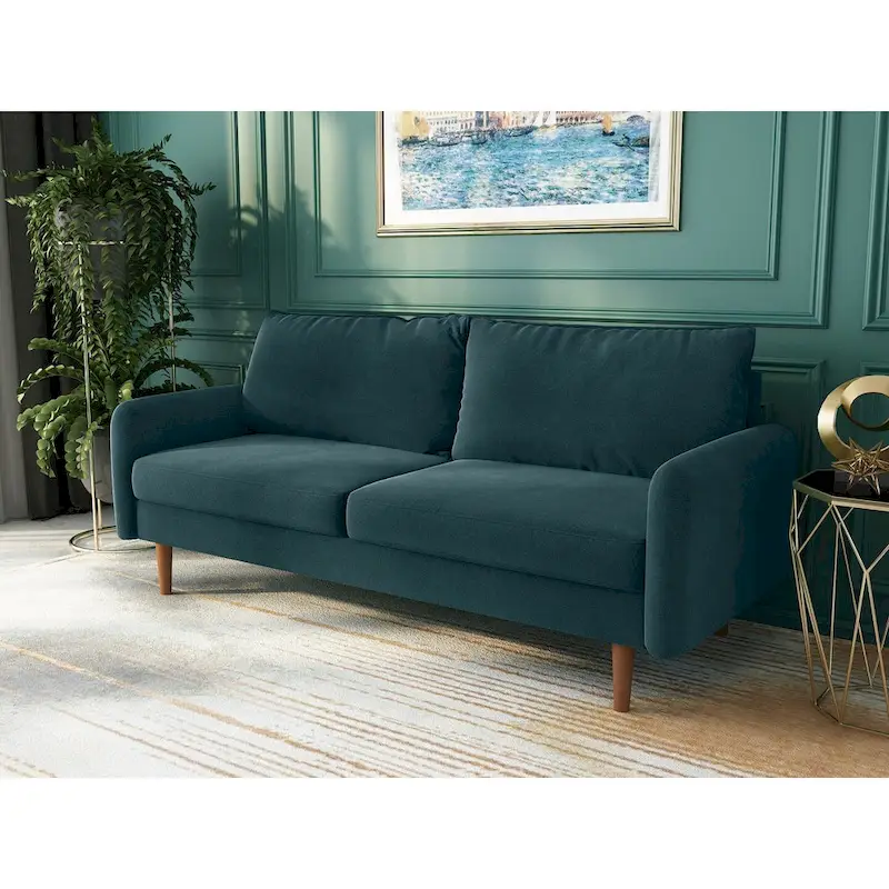 70Velvet Square Arm Sofa