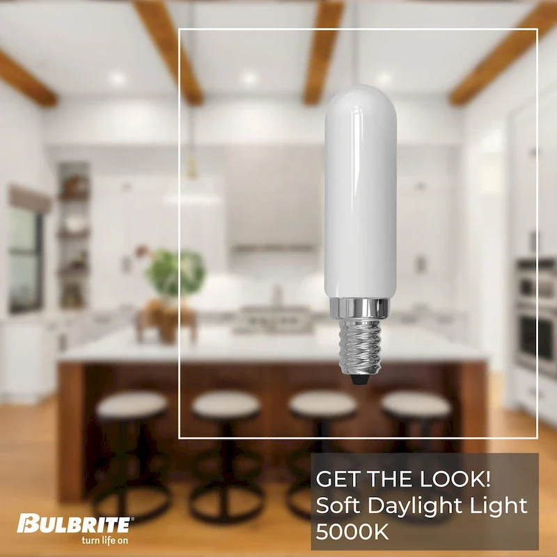 Bulbrite LED Filament Pack of (4) 4.5 Watt Dimmable T6 Light Bulbs with a Milky Finish and Candelabra (E12) Base