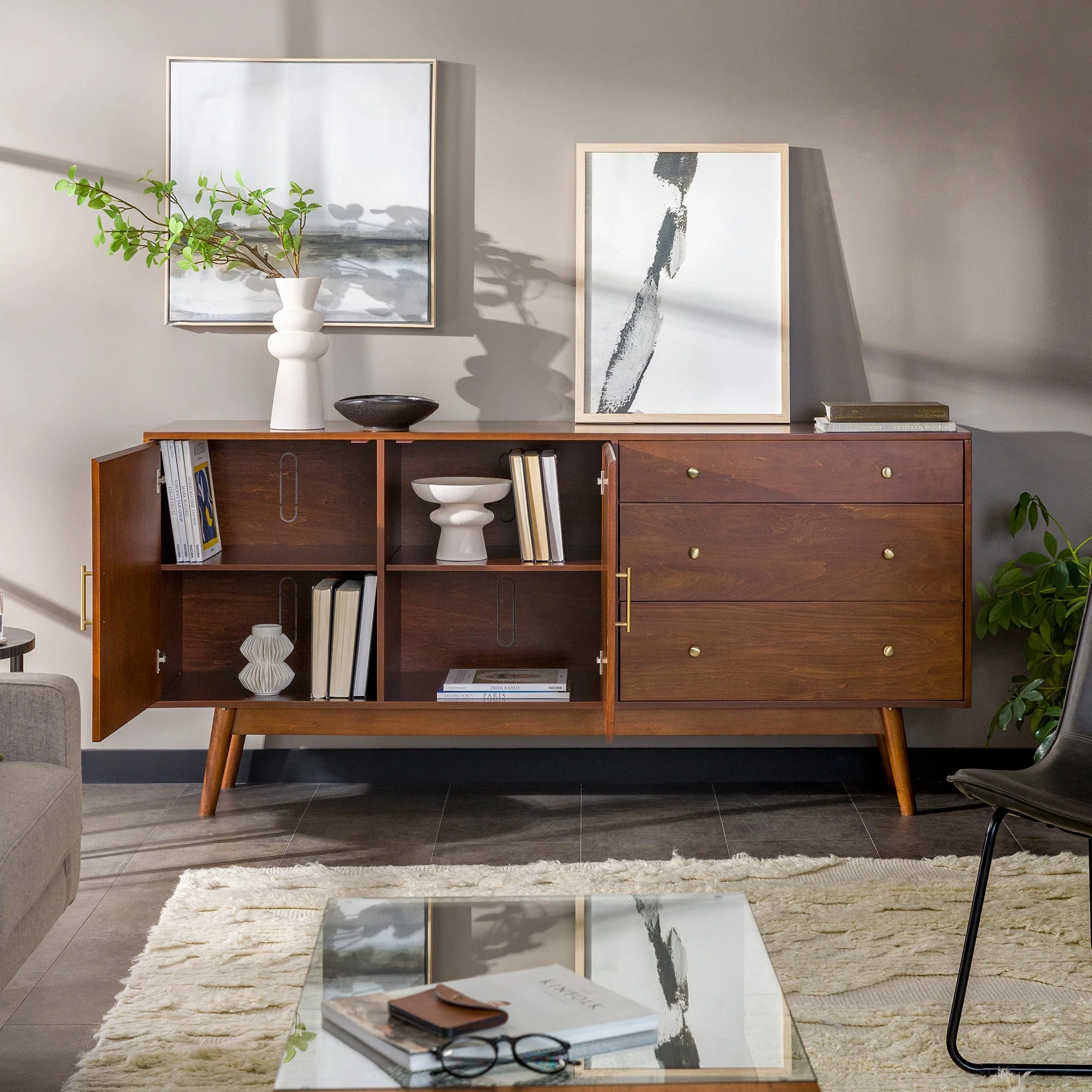 Mid-Century 70 Modern Console Buffet Sideboard