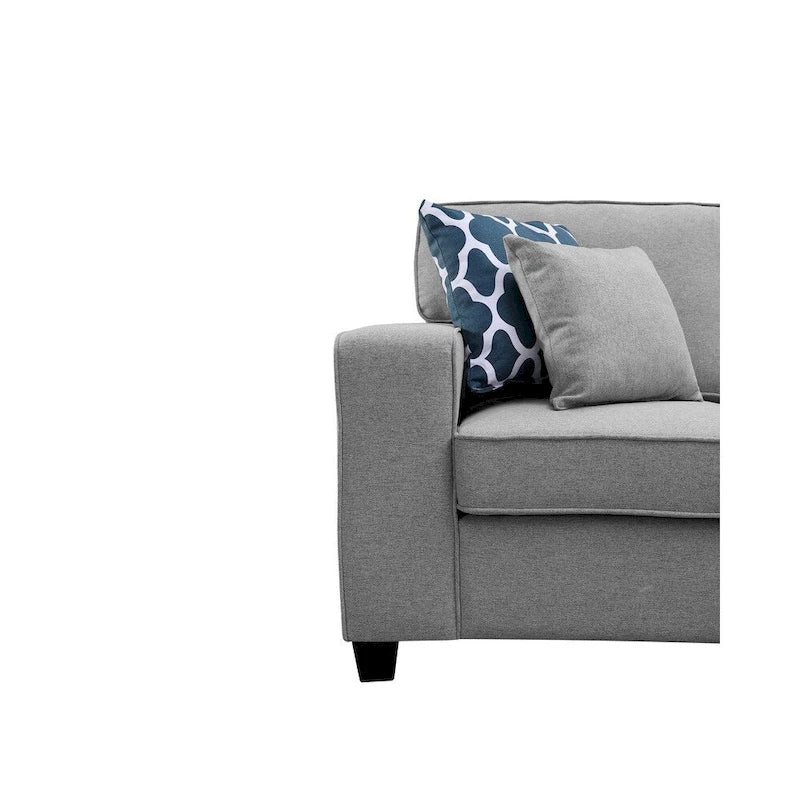 7 Piece Modular L-Shape Sectional Sofa with Ottoman