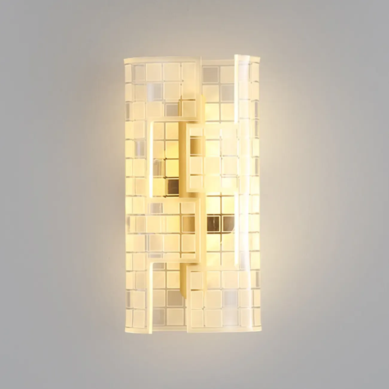 Modern Clear Acrylic Gold Ambient Wall Sconce