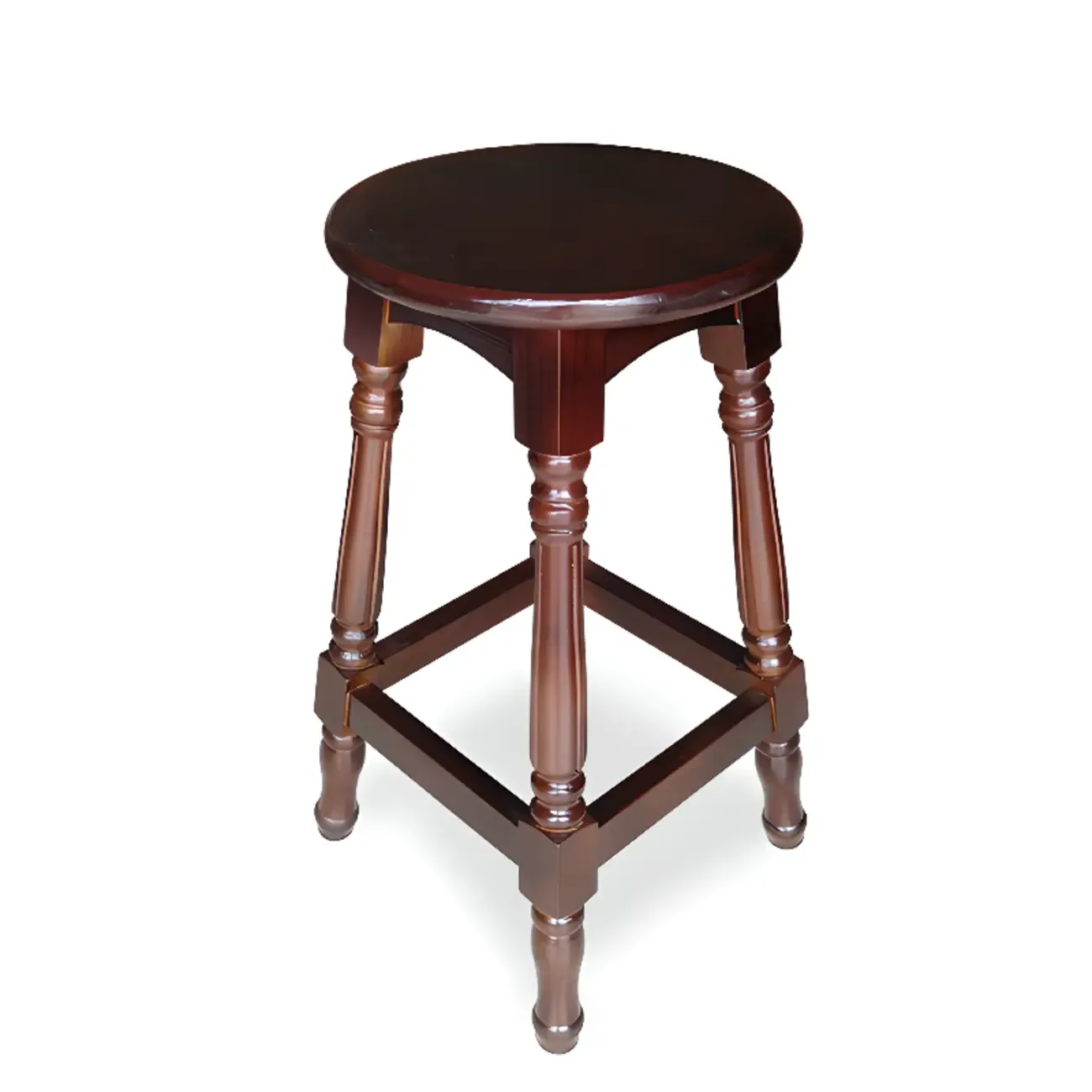 Bar Height Swivel Scandinavian Leather Bar Stools