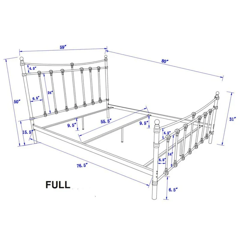 Xander Dark Brown Steel Bed by iNSPIRE Q Classic