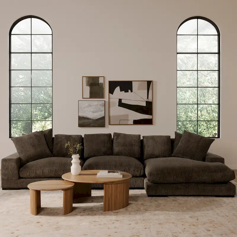 NADAAL STUDIOS Pence, Small Oval Coffee Table, Dark Brown