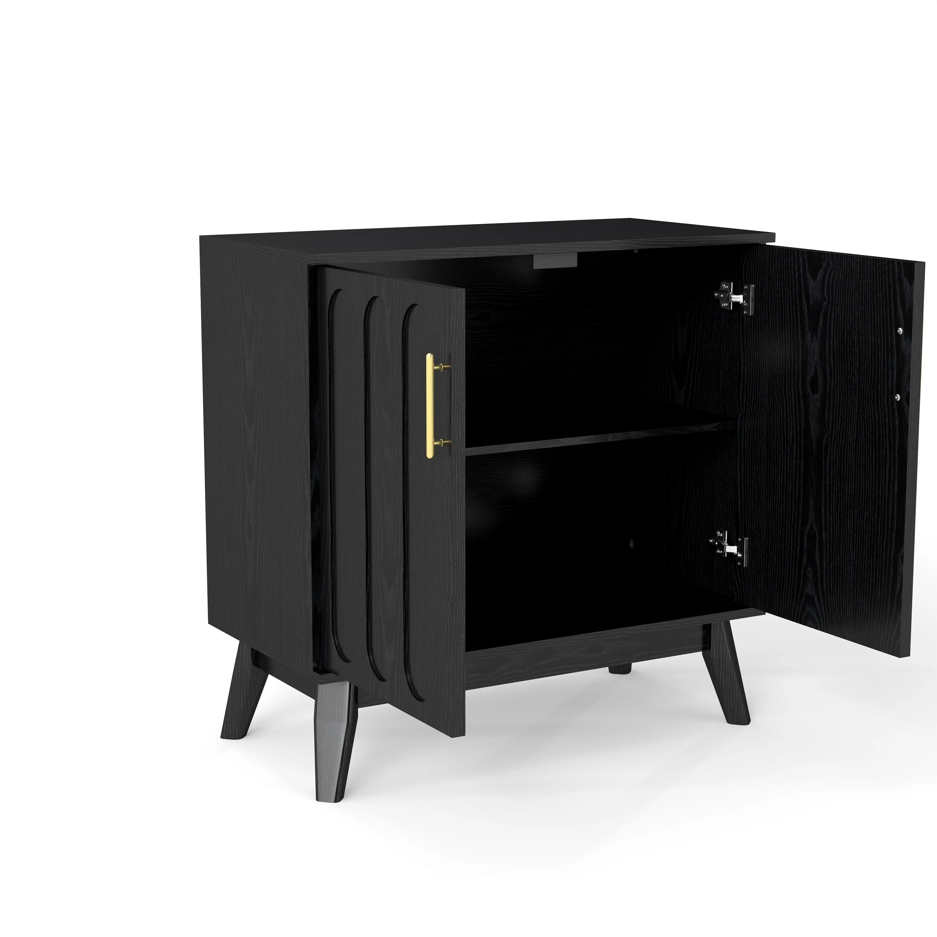 Walker Edison | Mid-Century Modern Fluted Accent Cabinet