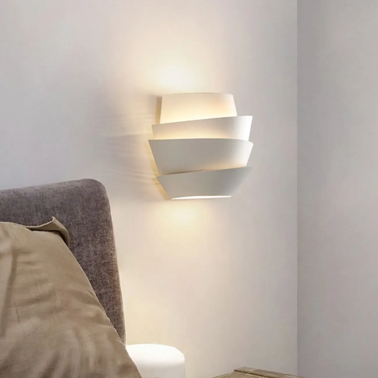 Inspired 2-Light Iron White Spiral Wall Sconce