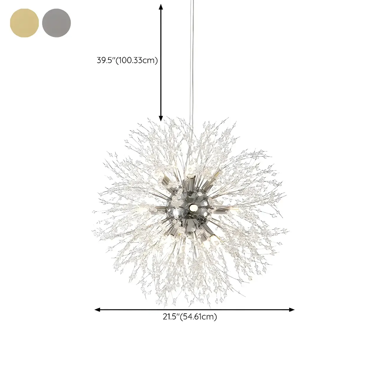 Adjustable Modern Gold Crystal Explosion Sputnik Chandelier