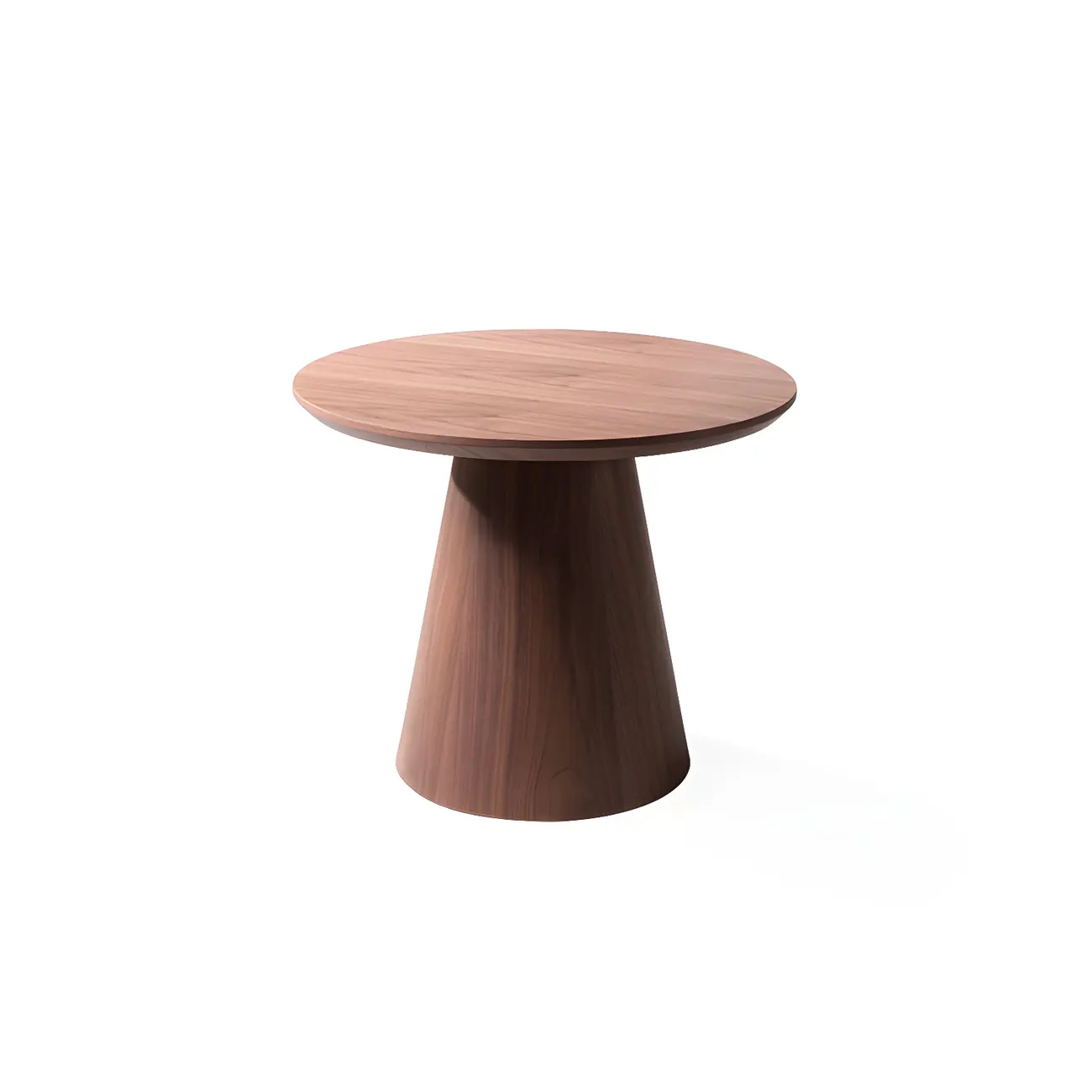 Dark Walnut Elegant Round Wood Coffee Table