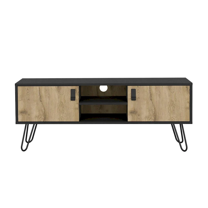 Huna TV stand Dual-Tone With Two Cabinets and Shelves