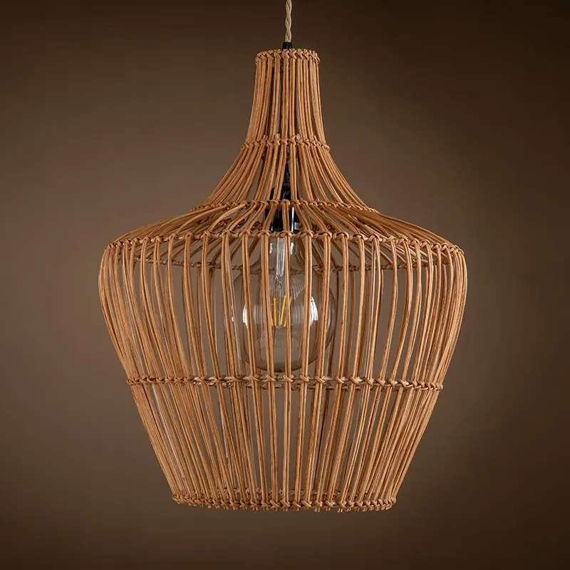 Ailsa Handmade Bohemian Rattan Pendant Lamp - 19.7  x 15.7