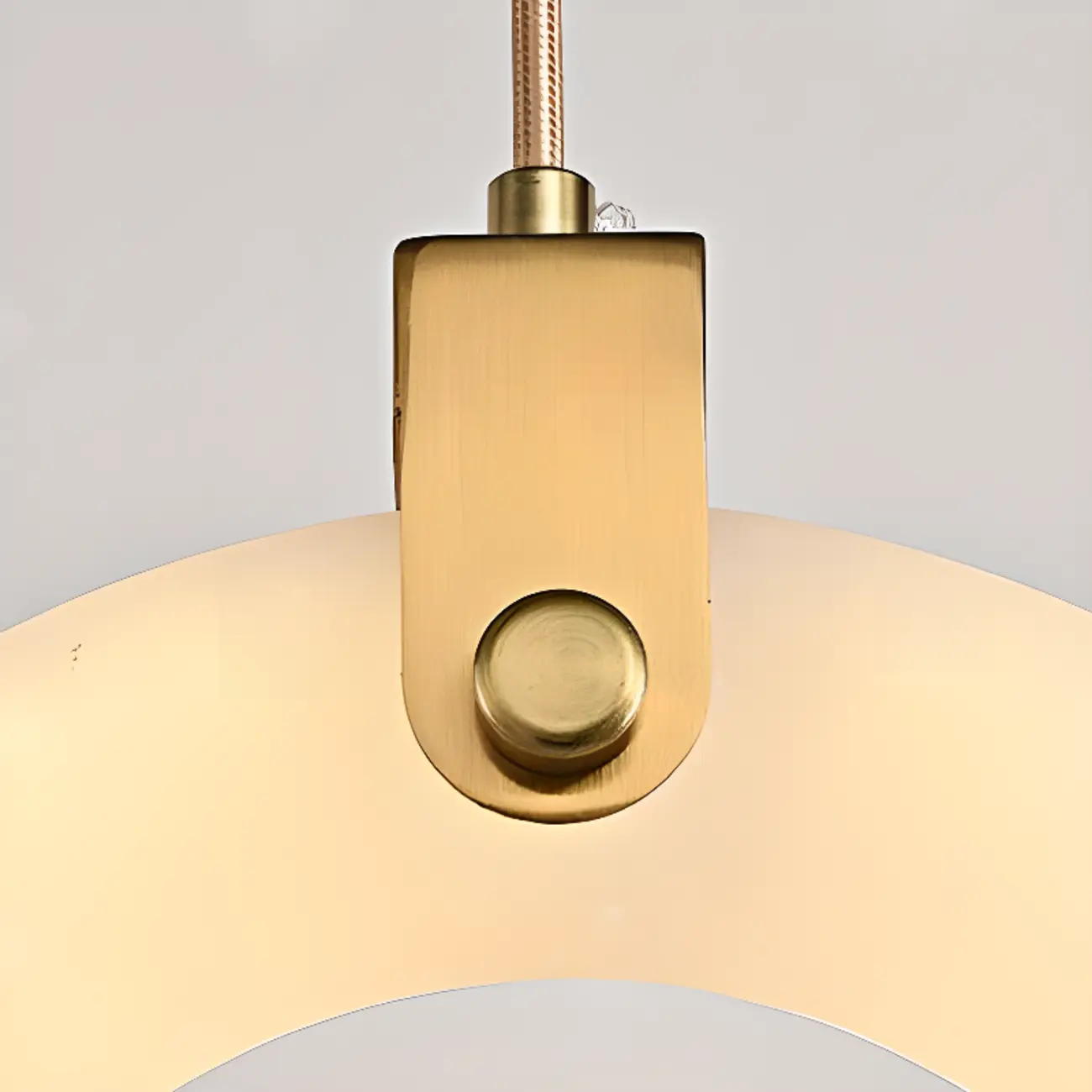 Adjustable Gold Metal Circle Hanging Pendant Light