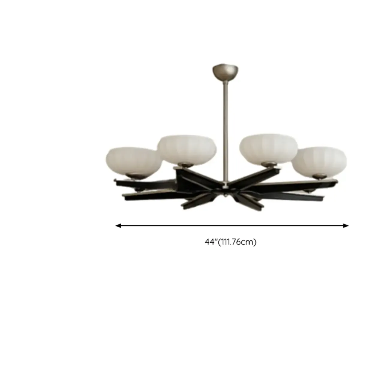 Gold Glass Flower Shaped Modern Linear Chandelier Light