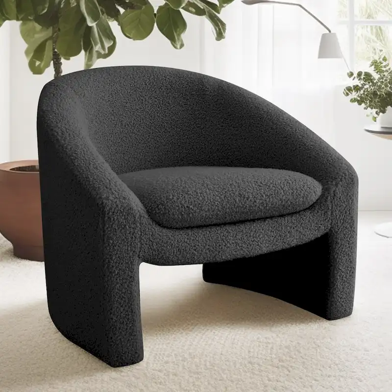 Upholstered Barrel Accent Chair