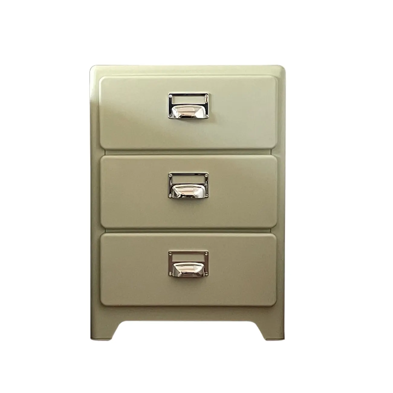 Scandinavian 3 Drawers Wood Nightstand with Legs