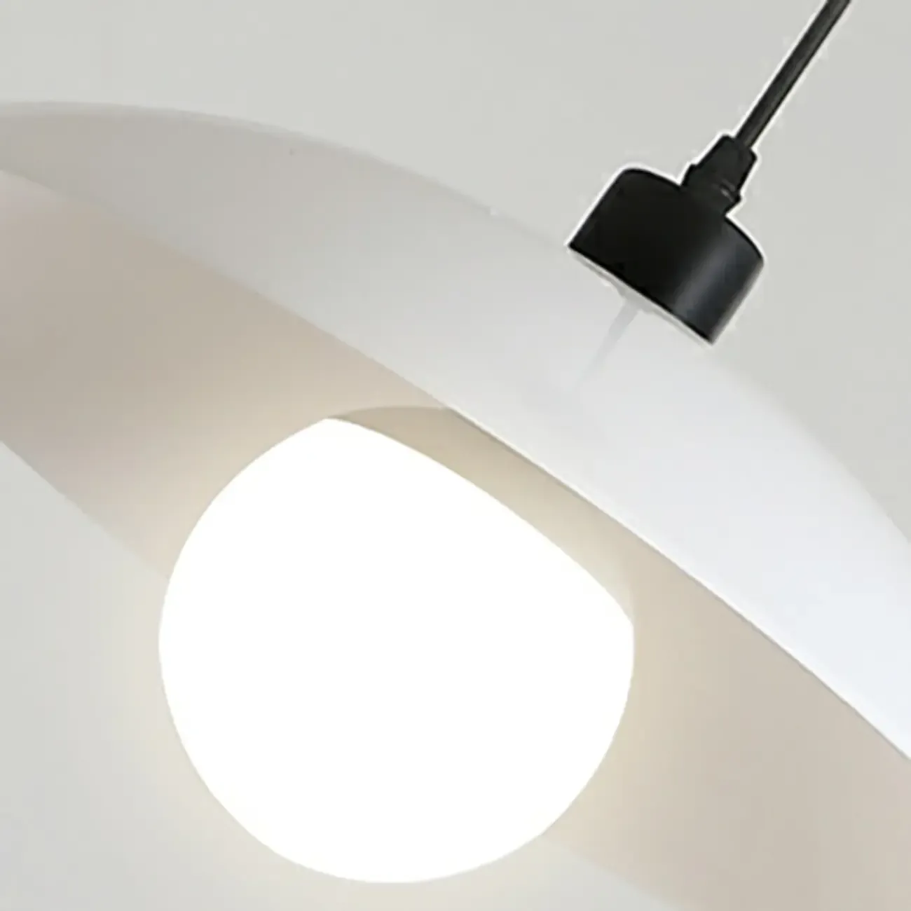 Modern White Glass Adjustable Dining Pendant Lighting