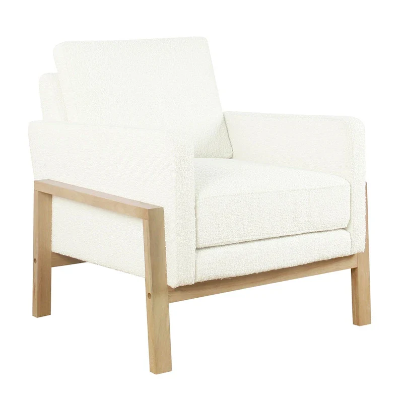 HomePop Modern Wood Frame Accent Chair
