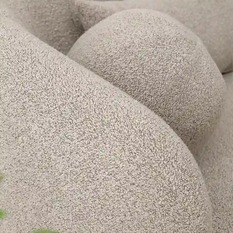 KINWELL Boucle Upholstered 2-Seats Loveseat with Pillows