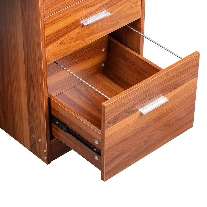 43.31 3 Drawers Wooden Computer Desk with Letter File Cabinet