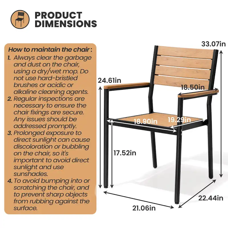 7-Piece Patio Dining Set Aluminum Dining Table with Umbrella Hole and Stackable Chairs