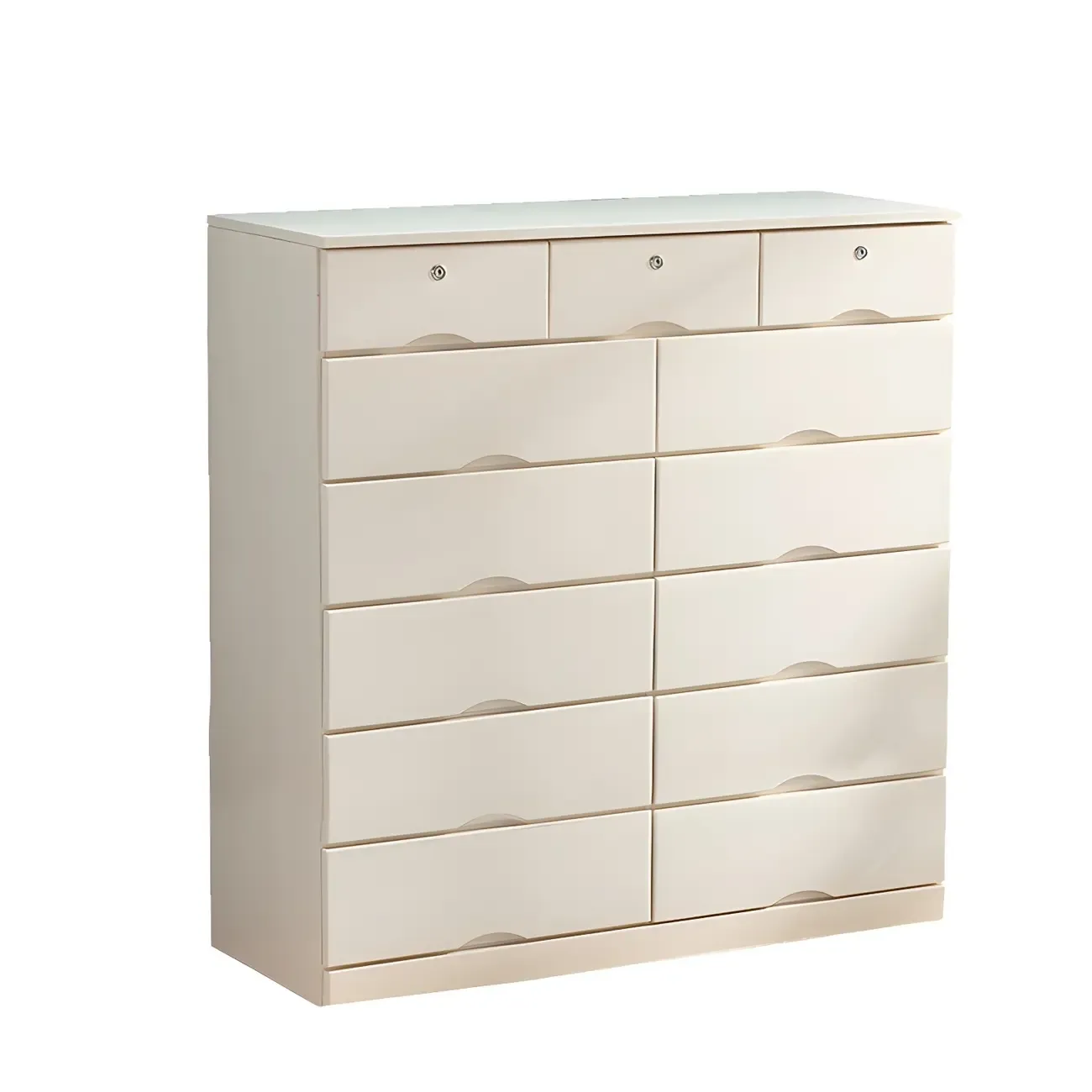 Stylish White Wooden Dressers with Soft Close Drawers