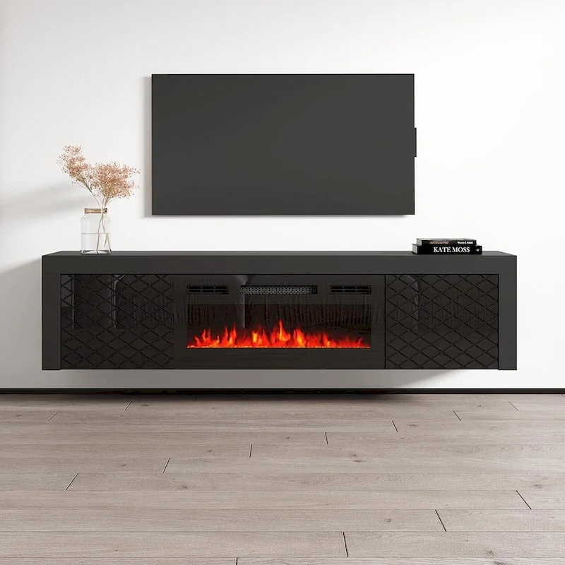 Dia BL-EF Electric Fireplace 71 TV Stand