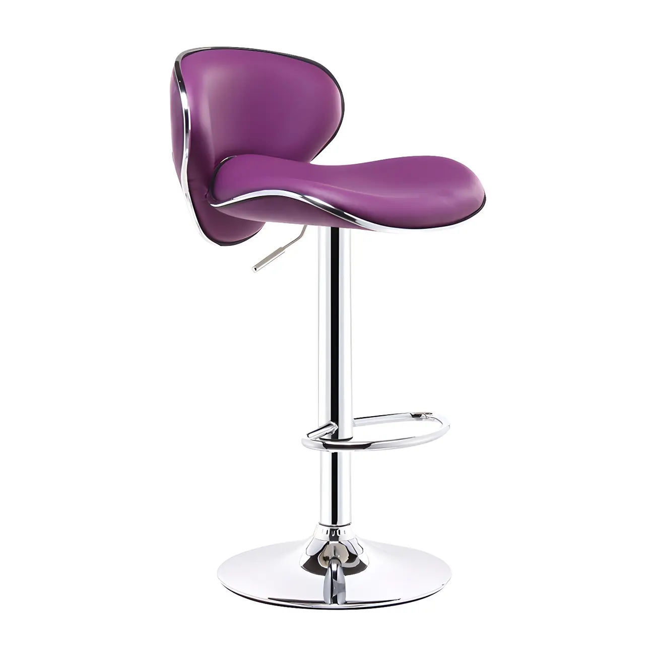 360° Swivel Faux Leather Bar Stools Adjustable Height Bucket Seat