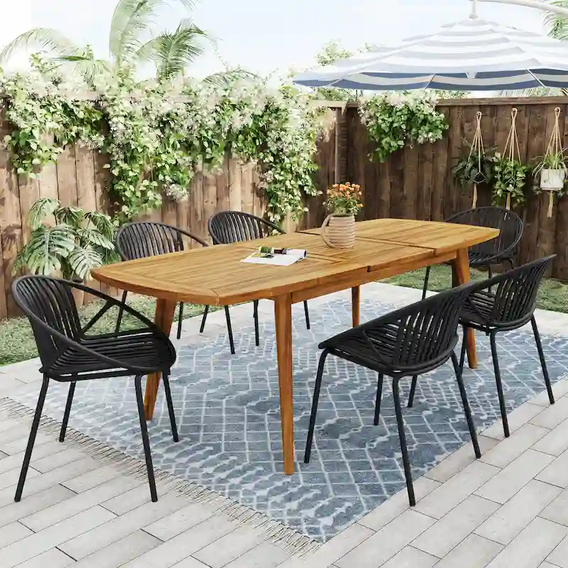 Patio Dining Chairs Stackable Chairs with Breathable Design