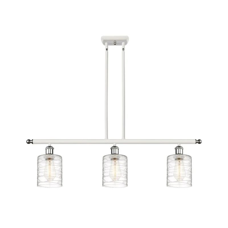 Innovations Lighting Ballston Cobbleskill - 3 Light 36  Island Light
