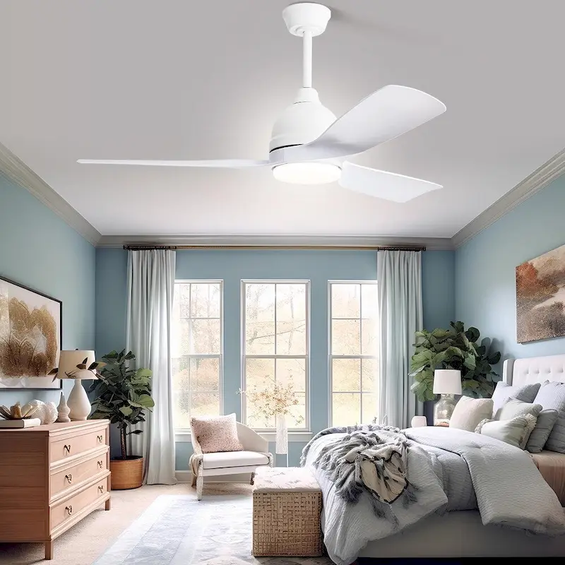 54  Smart Ceiling Fans with Lights and Remote High CFM Bedroom Quiet Fan APP Control - 54 inch