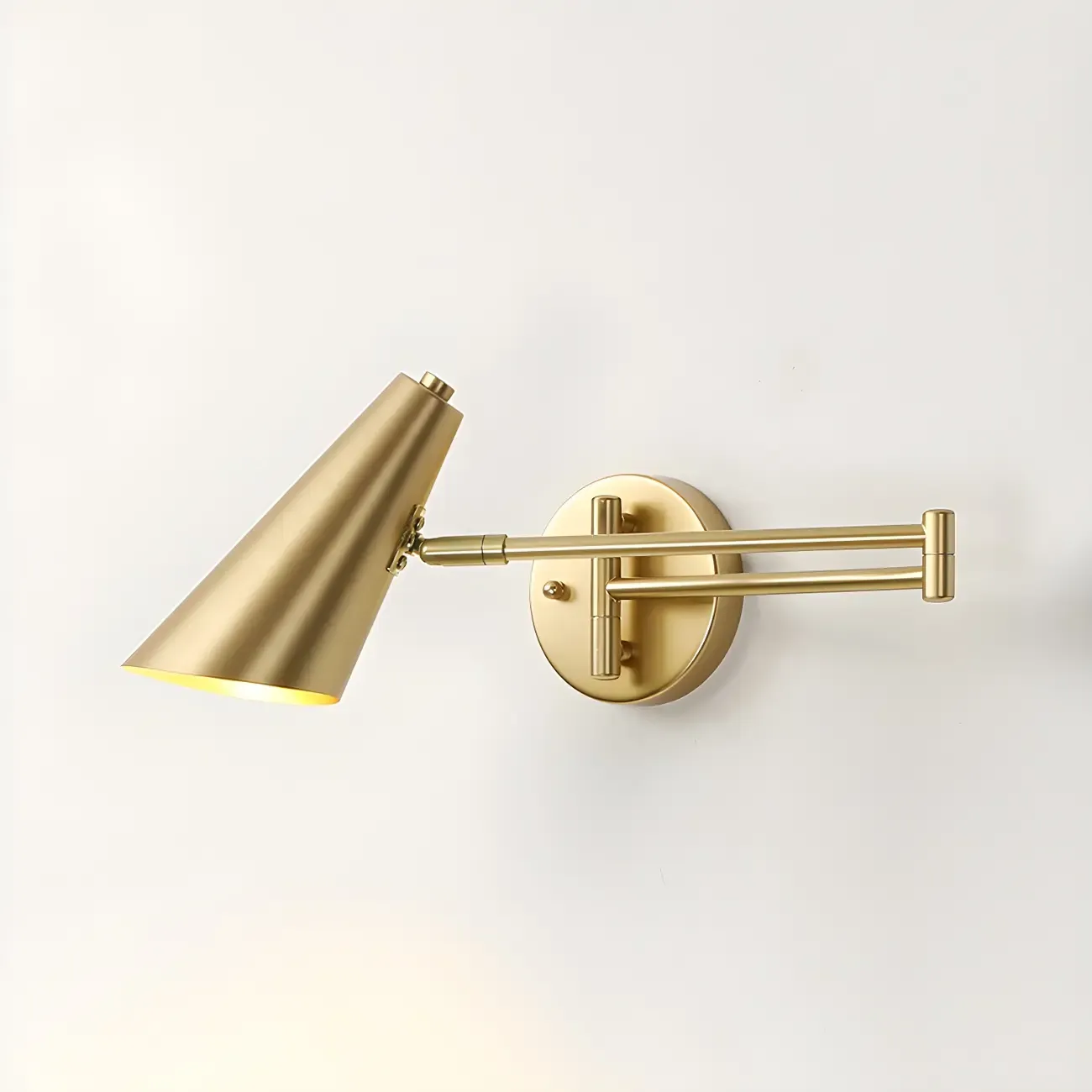 Modern Gold Simple Swing Arm Wall Light